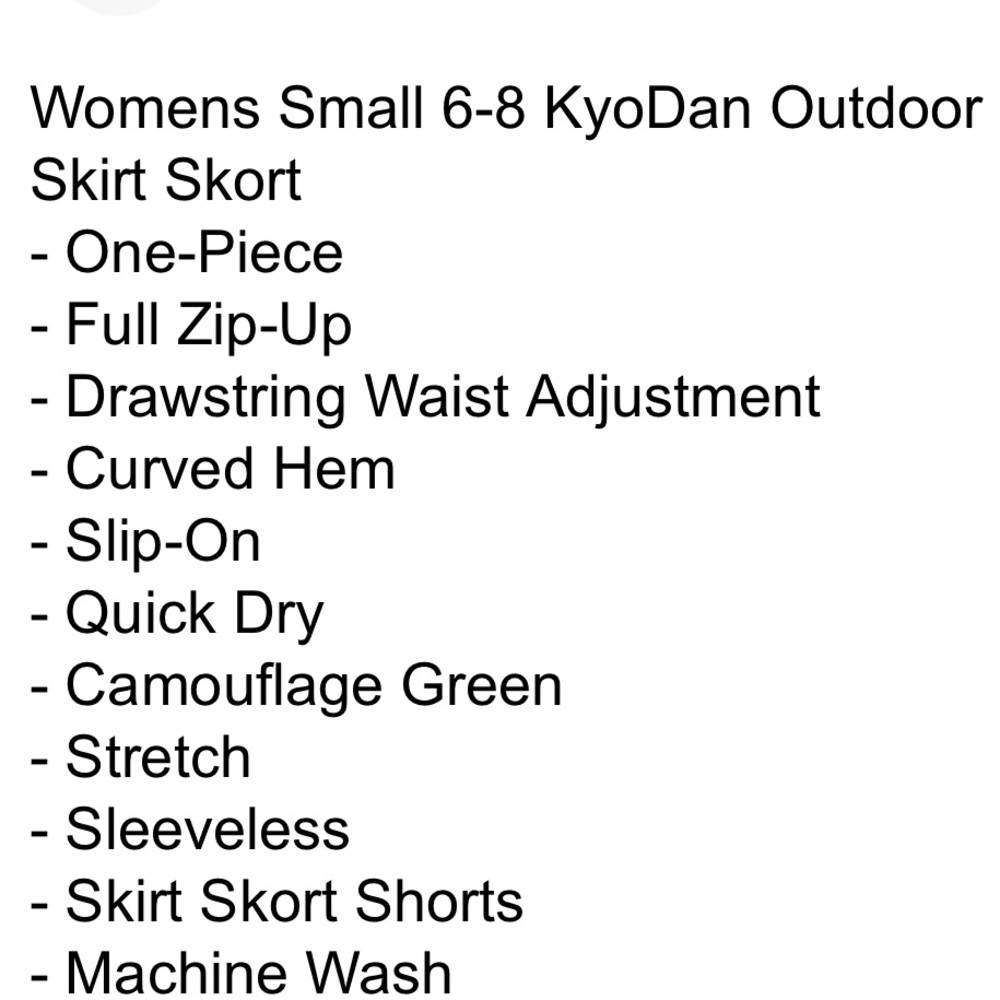 NBW,Kyodan,Sleeveless-Upper, Camouflage Drawstring-Waist Skort Dress,Size Small - Picture 8 of 12